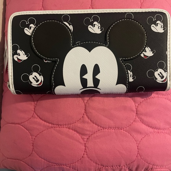 Loungefly Disney Parks Mickey Mouse Black and White Wallet - Picture 2 of 12